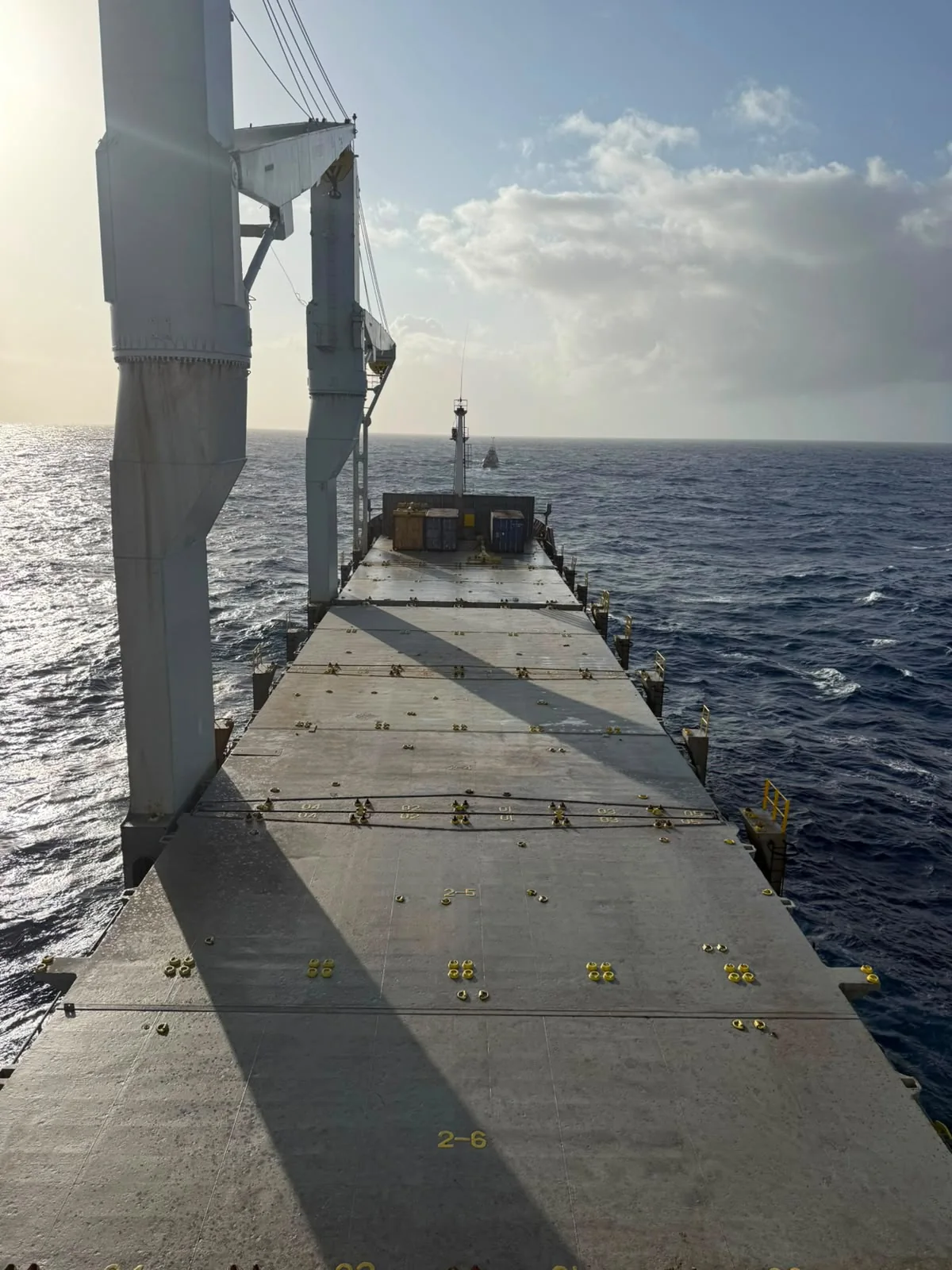 Cubierta del MV INATLANTIC en navegación